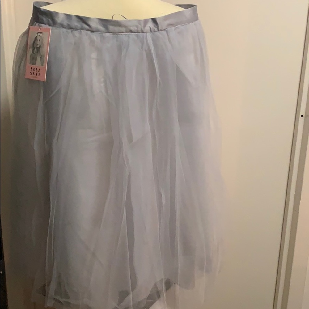 Tulle midi skirt